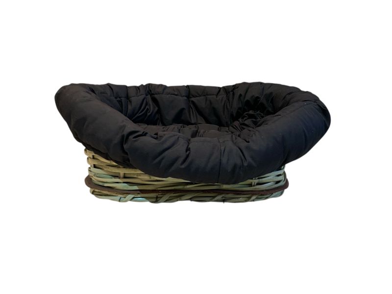 Medium Pet Basket with Padded Cushion