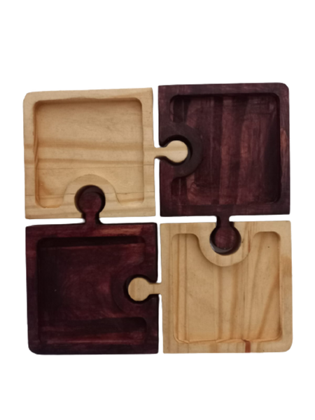 Mixed Colour Puzzle Snack Tray