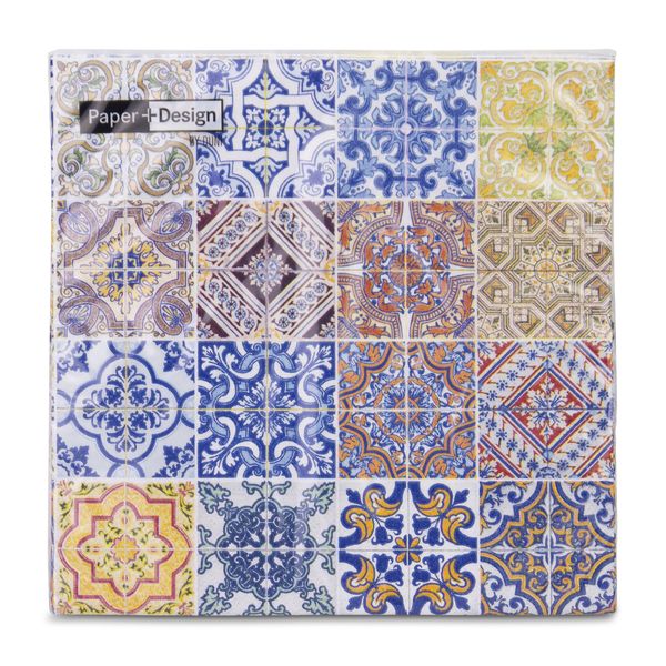 Paper + Design - Napkins - Tiles - 33cm x 33xm - Pack of 20