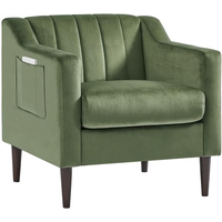 Luna Velvet 1 Seater Sofa Arm Chair