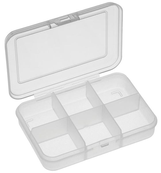 Multicomp Pro (1026N) Storage Box, 6 Compartment, Transparent