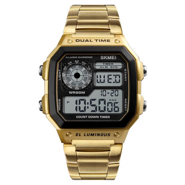 Skmei 1335 Men's Digital Watch Gold image