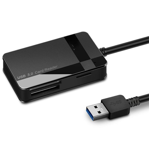 Portable Card Reader USB3.0 to CF / TF / SD / MS Multi-Port Card Reader