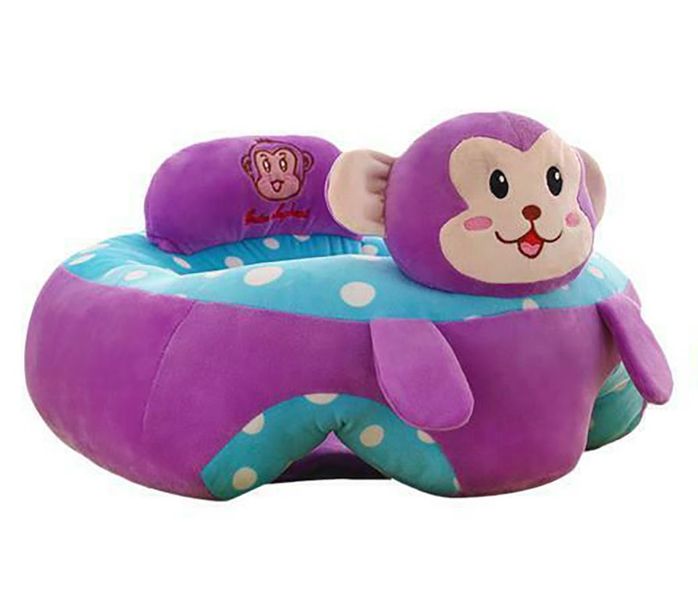 Baby Kids Support Seat Cute Cartoon Sit Up Soft Chair - Purple