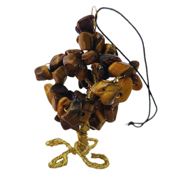 Tiger's Eye Gem Tree Rearview Mirror Charm