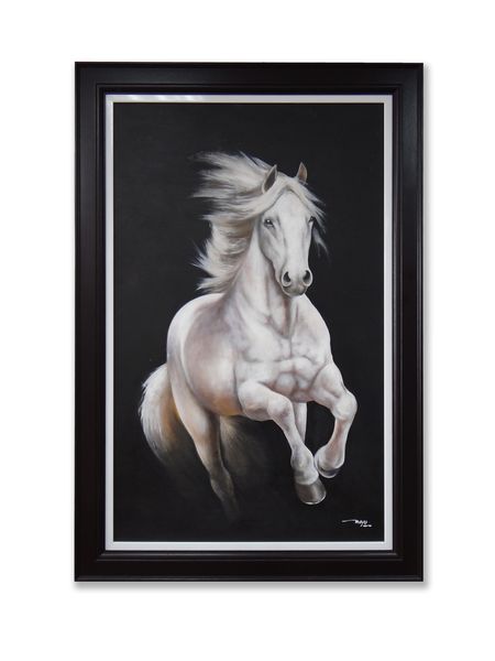 Exclusive Home Decor-Flying Stallion(Framed Fine Art Painting)-110cm x165cm