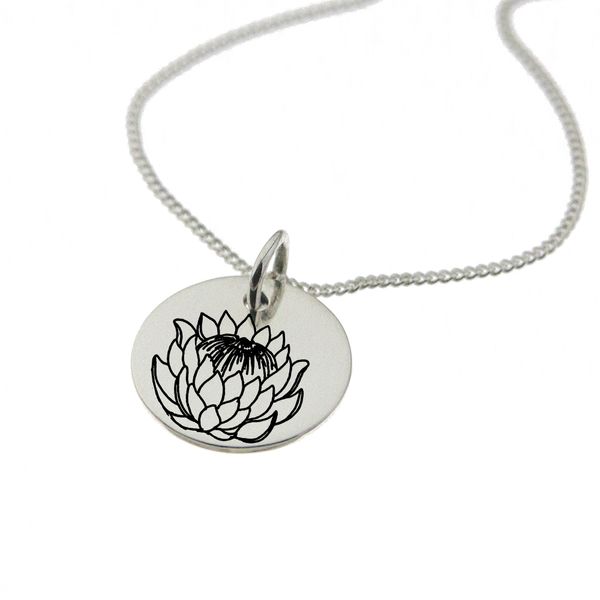 King Protea Sterling Silver Necklace