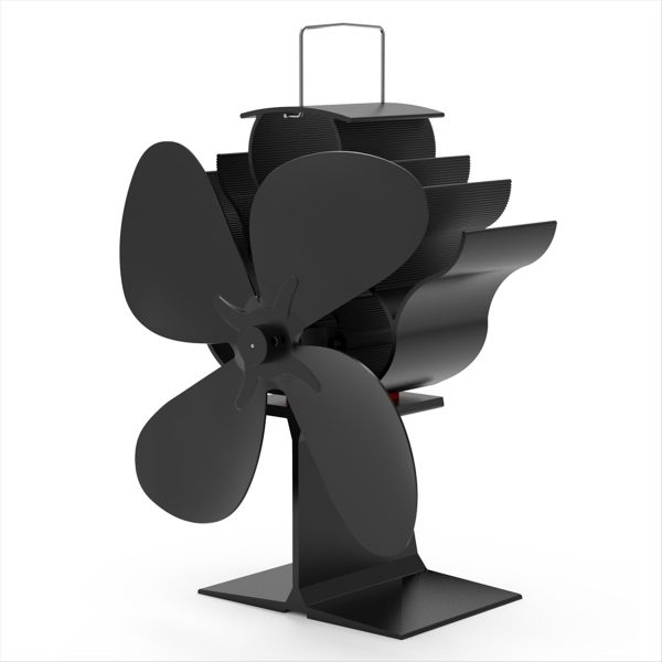 Wood Stove Fan Heat Powered Fan 4 Blades Fireplace Fan