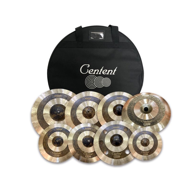 High Grade Professional 8 Piece Cymbal Set with Bag - Ardor