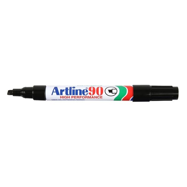 Red Artline Permanent Marker Chisel Point Single EK-90 x2