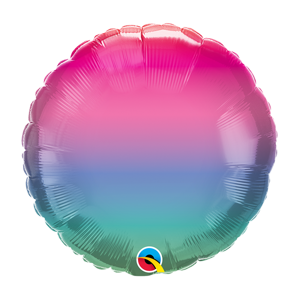 18 Inch Foil Round Jewel Ombre