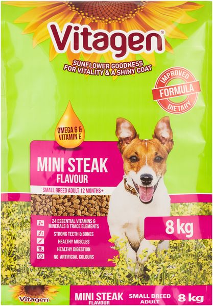 Vitagen - Mini Steak Small To Medium Breeds - 8kg