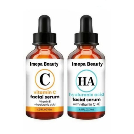 Vitamin C & Hyaluronic Acid Facial Serum Set | Shop Today. Get it