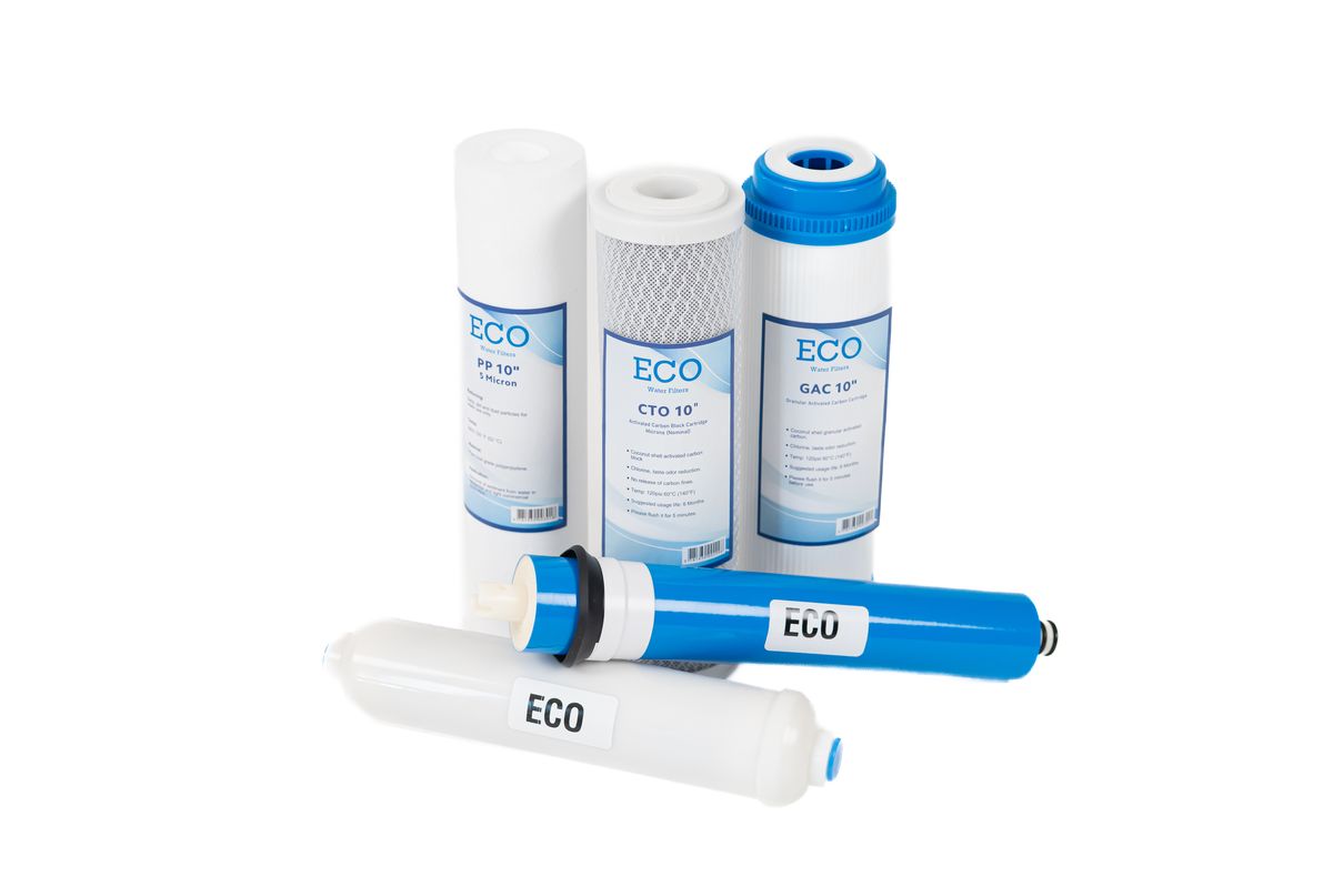 ECO Water Filter - 5-Stage RO Replacement Cartridge Set