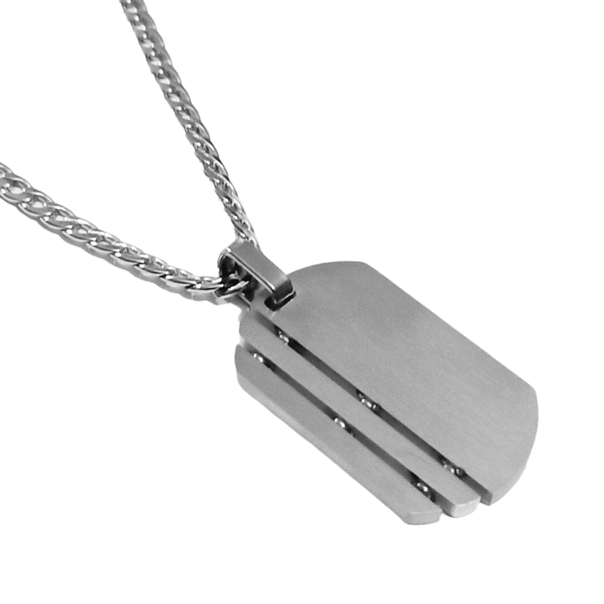 Mens Fabuela Stainless Steel Dog Tag Curb Necklace | Shop Today. Get it ...