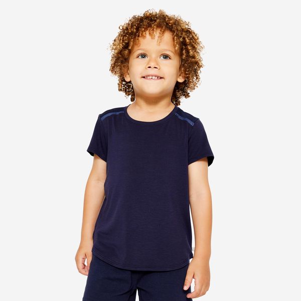 Domyos Kids Baby Gym Lightweight Breathable T-Shirt - Navy Blue