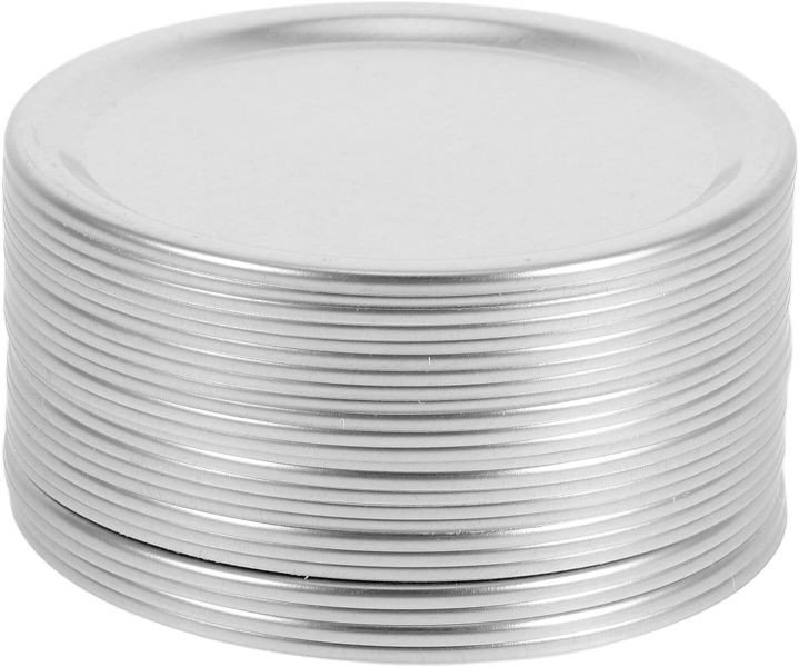 Tinplate Mason Jar Lids Air Tight Canning Caps Wide Mouth Storage