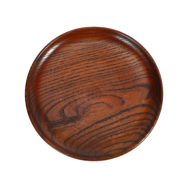 Tableware Smooth Wooden Bread Dish Seasoning Plate Round