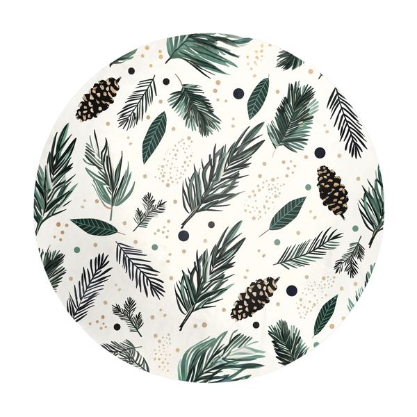 Light Evergreen Whispers Round Tablecloth by Wikus Schalkwyk