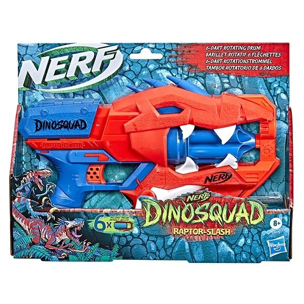 Nerf - Dinosquad Raptor-Slash Blaster with 6x Darts