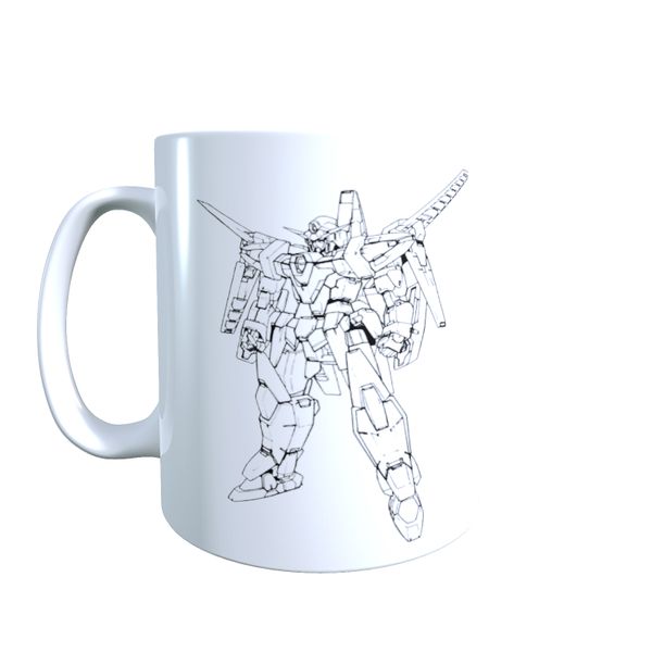 Gundam 00 Avalanche Line Art - Gundam Coffee Mug