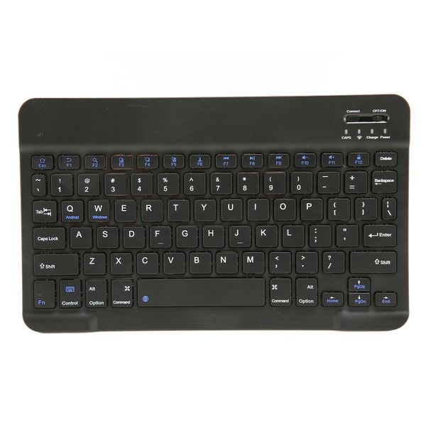 10" Silent Keyboard Bluetooth, Multimedia Keys, Black