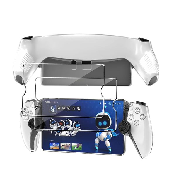 Protective Clear Case &amp; Screen Protector Combo Compatible for PS5 Portal