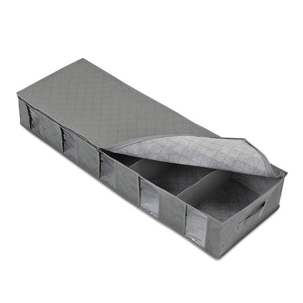 Foldable perspective sorting storage box under the bed