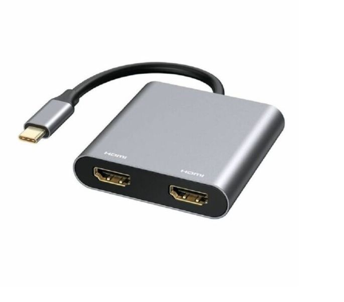 Type-C Multi Screen Adapter - Dual 4K HDMI + USB 3.0 Expansion Hub