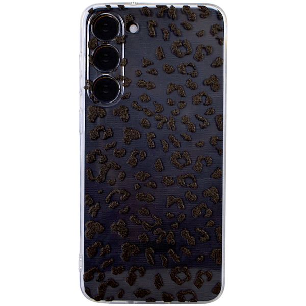 Clear Phone Case with Small Leopard Print &amp; Pro Camera for Samsung S23+