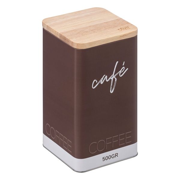 Five Simply Smart Brown Coffee Box 10.7x10.7x19.3cm 500g Storage