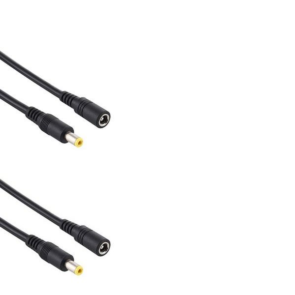 Male to Female Extender 2.5mm Power Cable For Mini UPS - 2 PACK