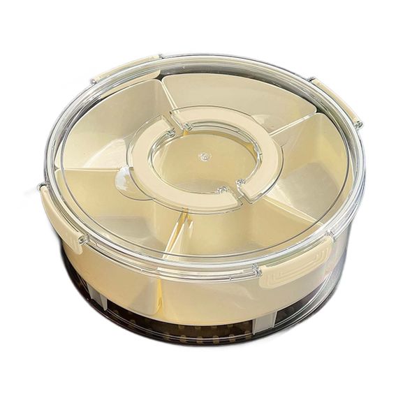 Keep Low-temperature Snack Box with Round Compartments for Parties and Travel