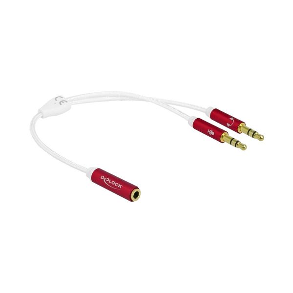 Delock Headset Adapter Stereo Jack 3.5mm 4-Pin to Stereo Jack 3.5mm 3-Pin