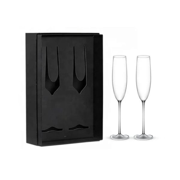 Luxury Liquor Set - 2 Pieces Red Wine Glass Paper Gift Box
