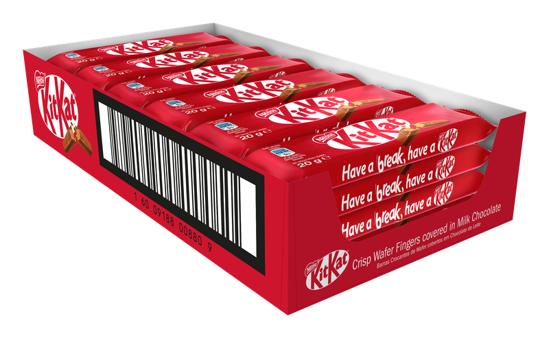 NESTLÉ KITKAT 2 Finger Milk Chocolate Bar CASE 36 x 20g