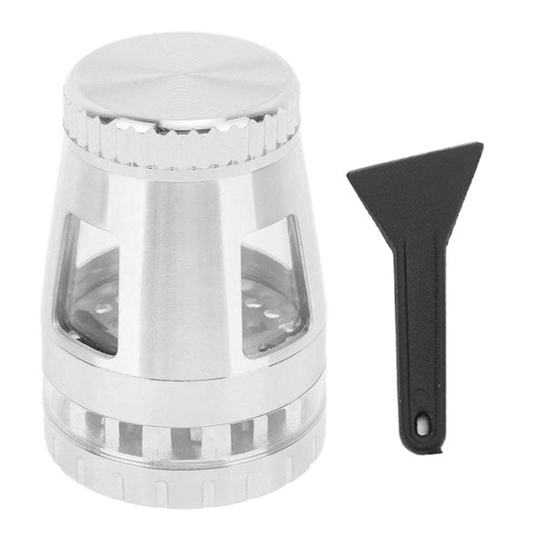 Spice Grinder Small Portable Rust Proof Zinc Alloy Manual Spice Mill Silver