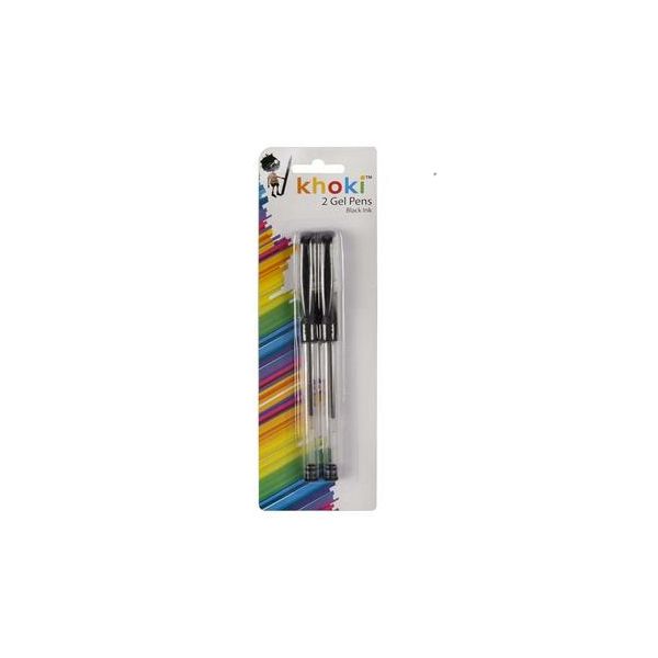Pen ball point gel black 2 pack