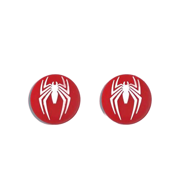 2 Piece Spiderman Thumb Grips For PS5, PS4 And XBOX - Black and Red