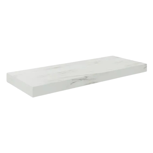 Floating Shelf, White Marble, 60cm x 23cm