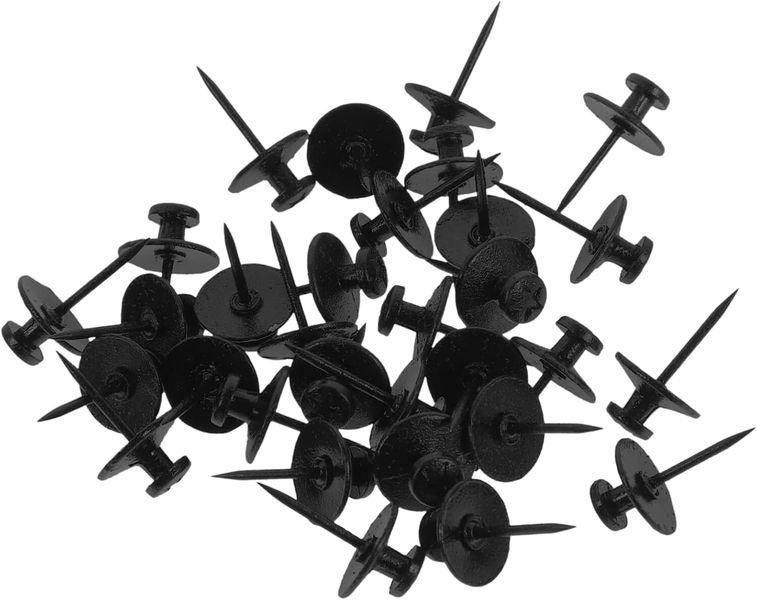 30pcs Zinc Alloy Five-Pointed Star Push Pin Hooks Flat Top Decorative Pins