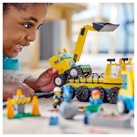 kila1575 Construction Trucks and Wrecking Ball Crane LEGO City
