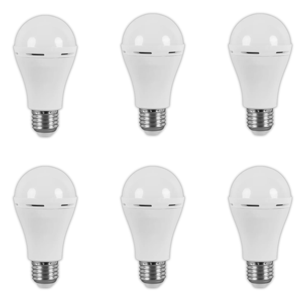 Starlit 7W A60 Emergency Bulb E27 6500K- 6 Pack