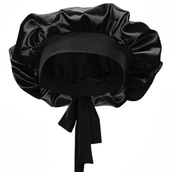 Luminous Silk Bonnet with Tie Band