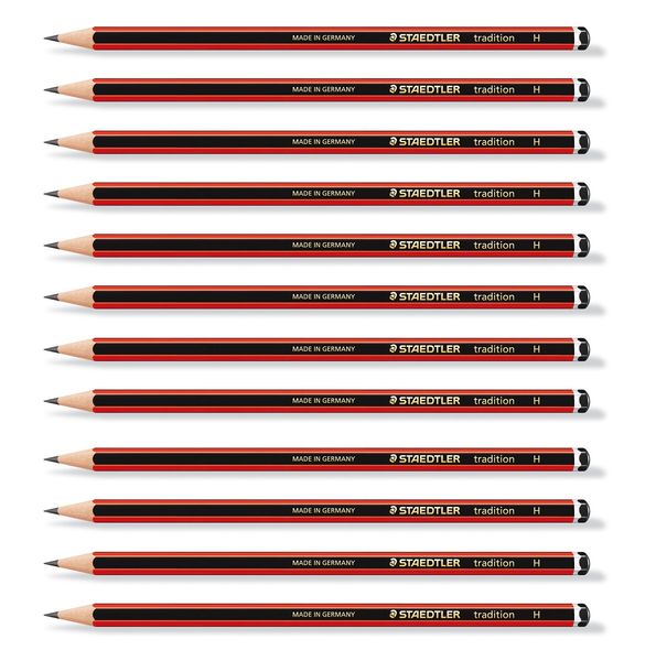 Staedtler 110 H tradition 110 H Red &amp; Black Pencils - Box of 12