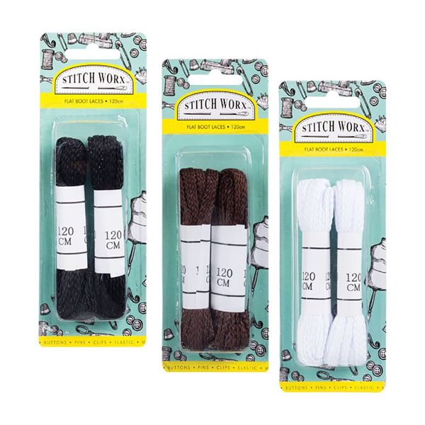 Bulk Pack x 9 Haberdashery Shoe Laces 120cm