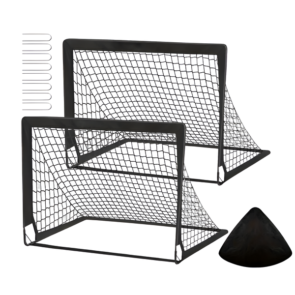 2 Piece Soccer Goal Nets Foldable Kids Soccer Nets for Football Training