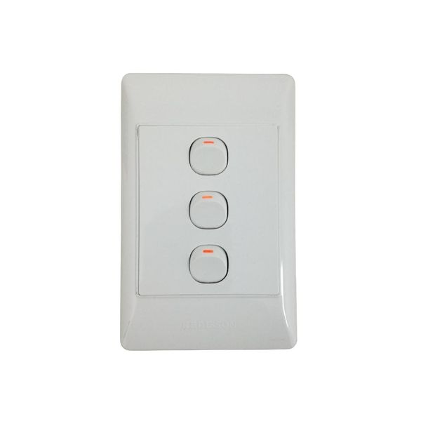 P Piper 4 X 2 3 Lever 1 Way Switch White - 3 Pack
