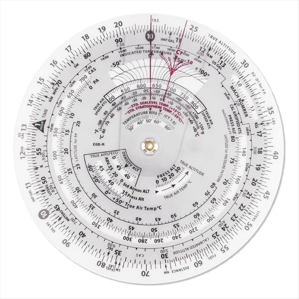 E6B-R 6 Inch Diameter Circular Flight Computer Student Use Ifr Vfr