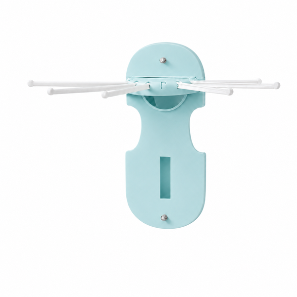 Violin-Style Foldable Towel Rack - Wall-Mounted 7-Arm Rotating Organiser